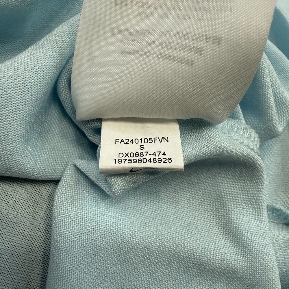 Nike Dri Fit Legend Training T-shirt women's small pastel blue white logo DX0687